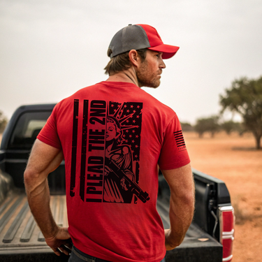 Pro-gun patriotic shirt with bold 2A design